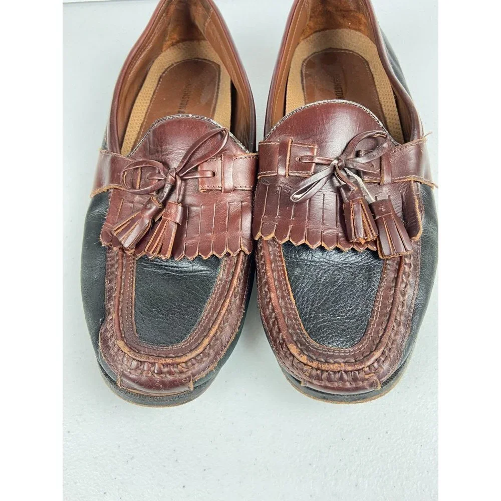 ✨2/$20✨ Johnston & Murphy Mens Black and Brown with‎ tassels loafers Size 11M
